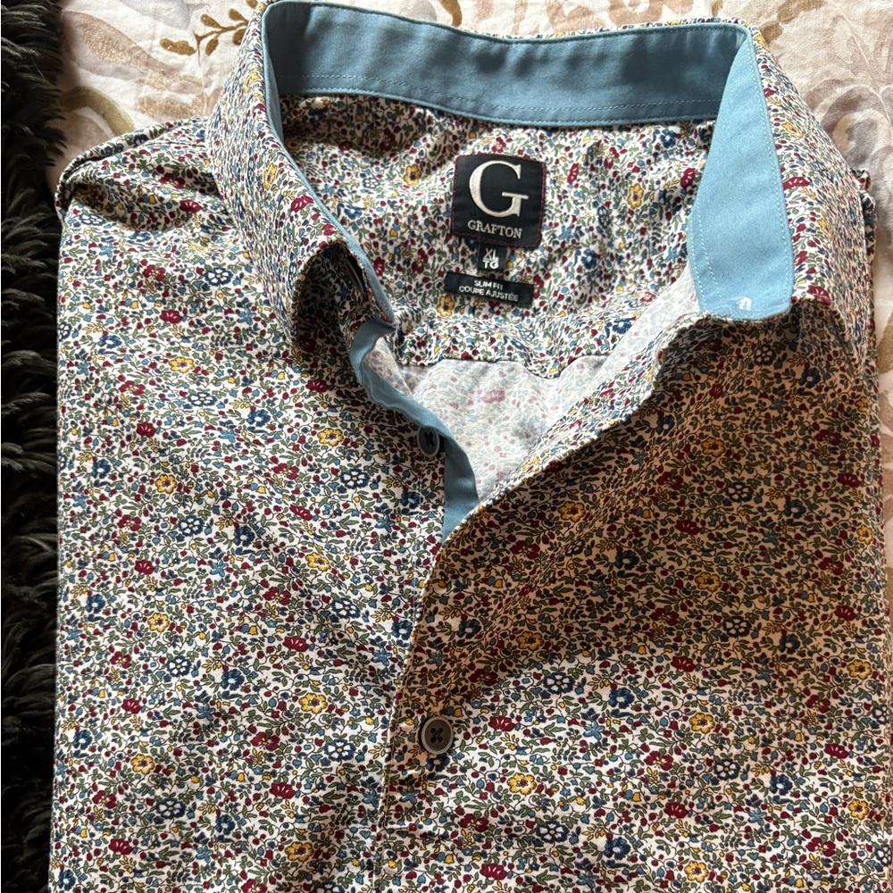 Men's Long Sleeve Floral Shirt
